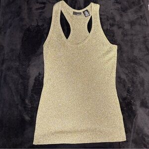 Mixit- Gold Shimmer Sleeveless Women's Top SZ